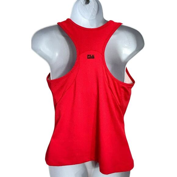 Fila Athletic Racer-Back Tank Top Size Large Pink Ombre Shelf Bra Gym Yoga - Picture 6 of 6